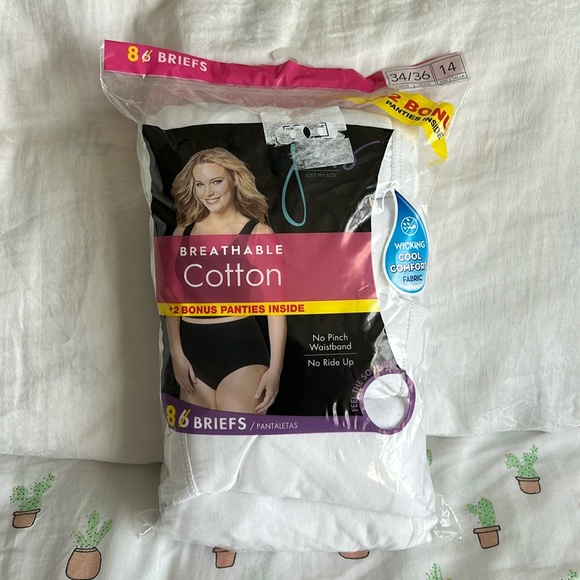 JUST MY SIZE “BUNDLE OF 8” COTTON PANTIES SIZE 14 NEW - Picture 1 of 5